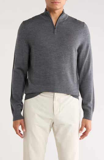 Nordstrom Washable Merino Wool Quarter Zip Sweater