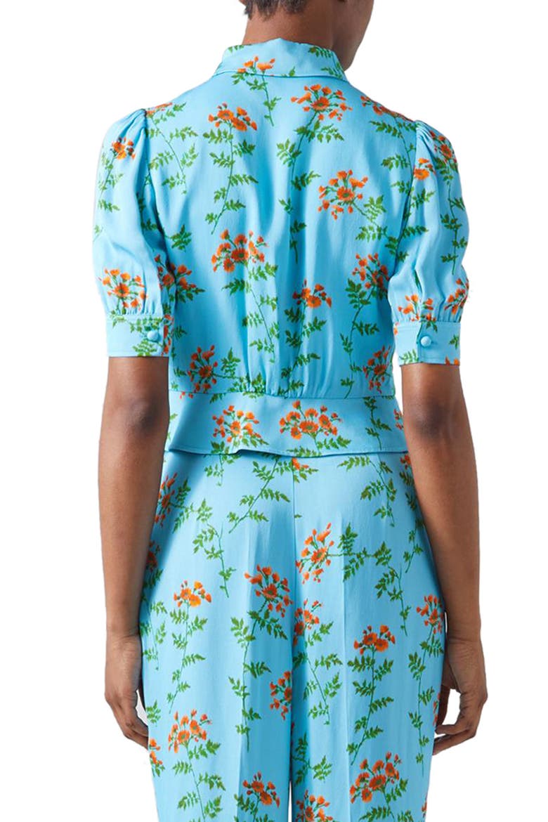 Esme Norse Floral Peplum Shirt, Alternate, color, NORSE BLUE MULTI