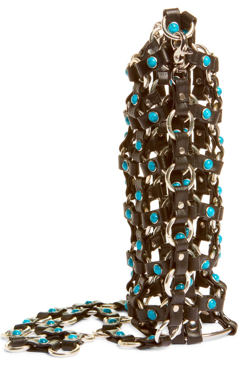 VIDAKUSH Hydration Hero Leather Crossbody Bag, Alternate, color, Turquoise