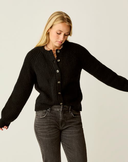 Carve Designs Daphne Wool Cardigan In Black
