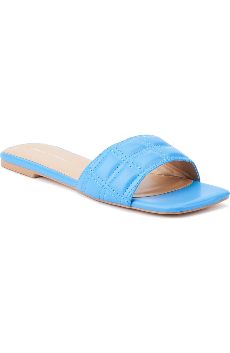 Fashion to Figure Opal Slide Sandal - Wide Width, Main, color, Blue
