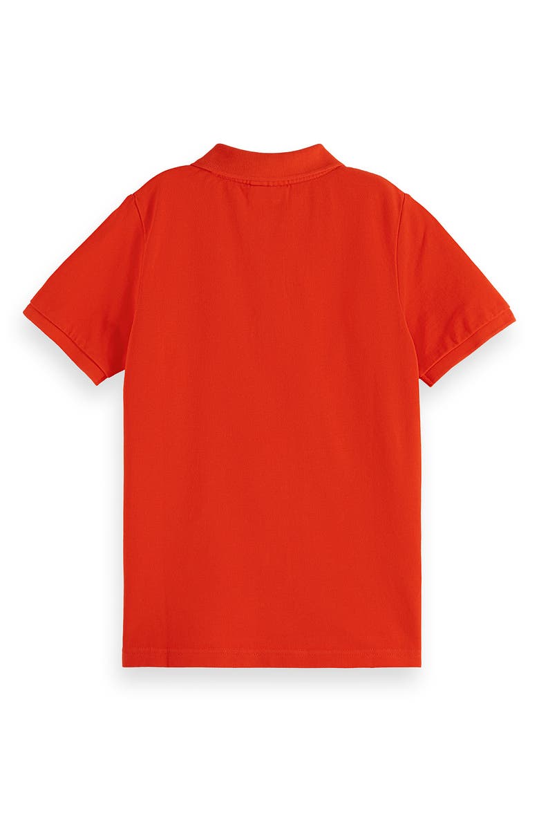 Scotch & Soda Kids' Cotton Piqué Polo, Alternate, color, Paprika