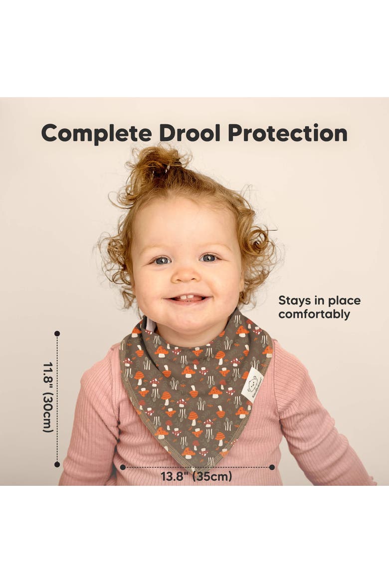 8-Pack Organic Bandana Bibs, Alternate, color, Fall Spores