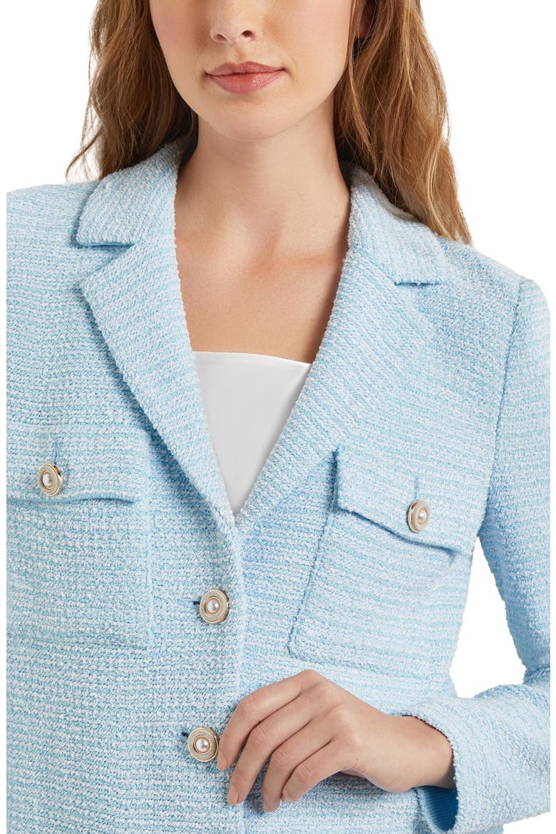 Tweed Jacket, Alternate, color, CARIBBEAN MIST/ WHITE