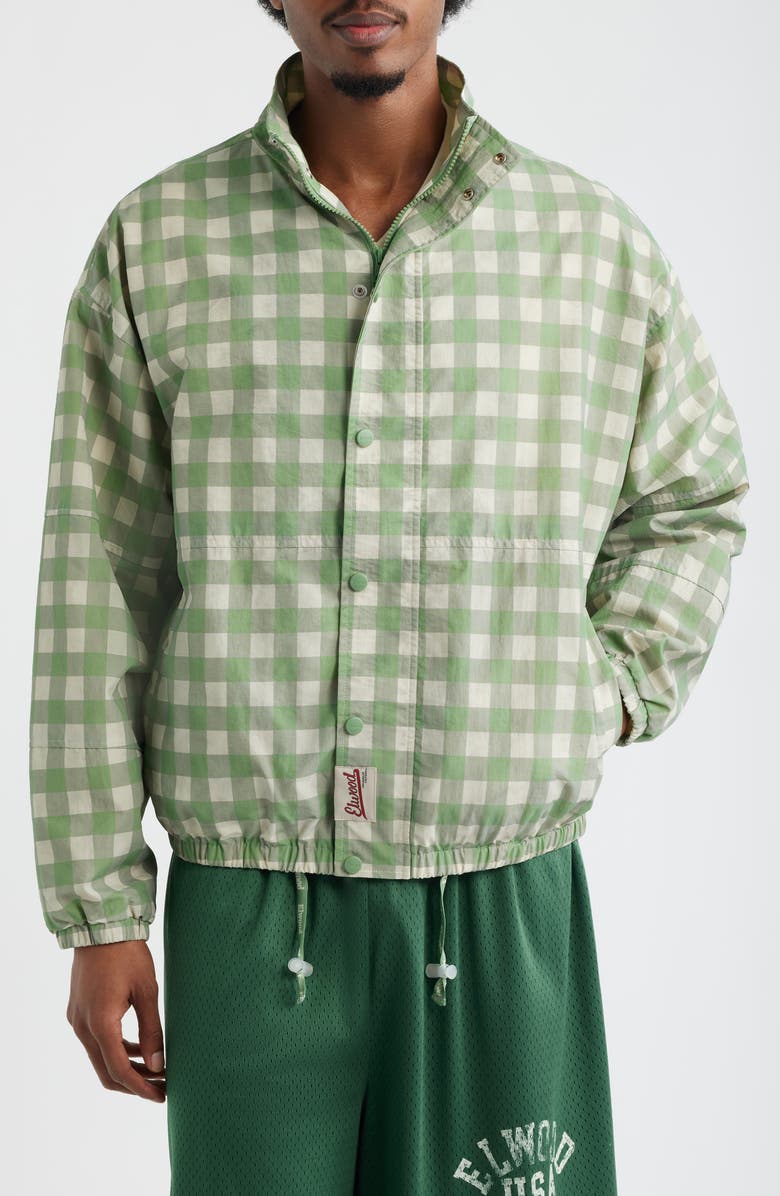 Elwood Off Grid Windbreaker Jacket, Alternate, color, Green Gingham