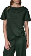 Donna Karan New York Ruched Side Short Sleeve Shirt