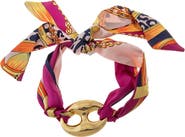 BY ADINA EDEN Gold Mariner Vibrant Scarf Chain Necklace