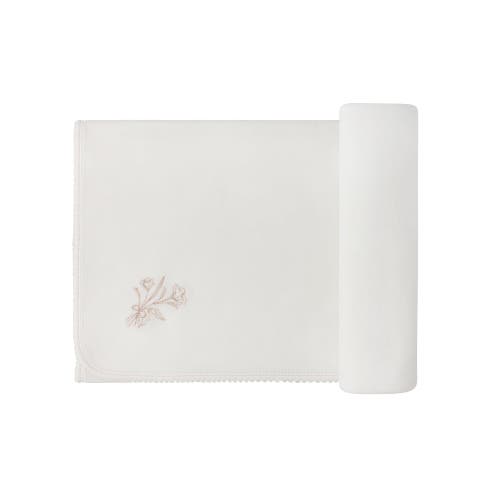 Ely's & Co. Velour Center Floral Collection In White