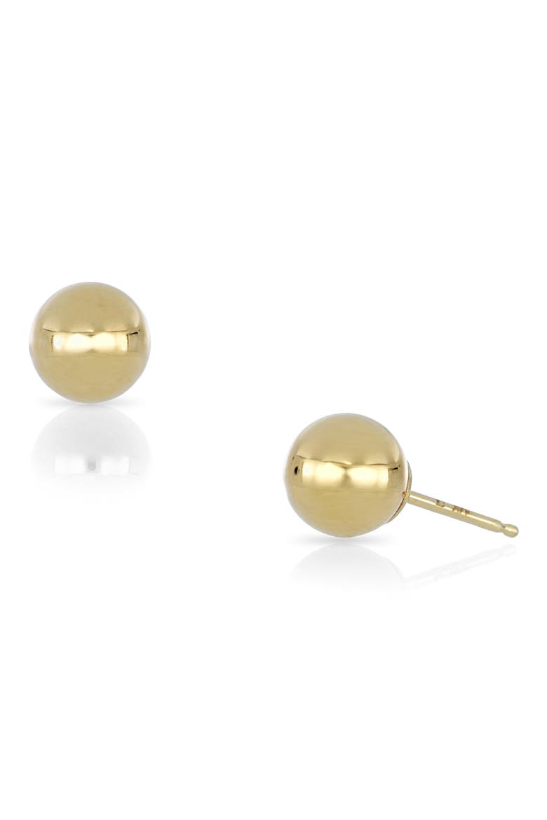 14K Gold Small Ball Stud Earrings, Main, color, 14KY