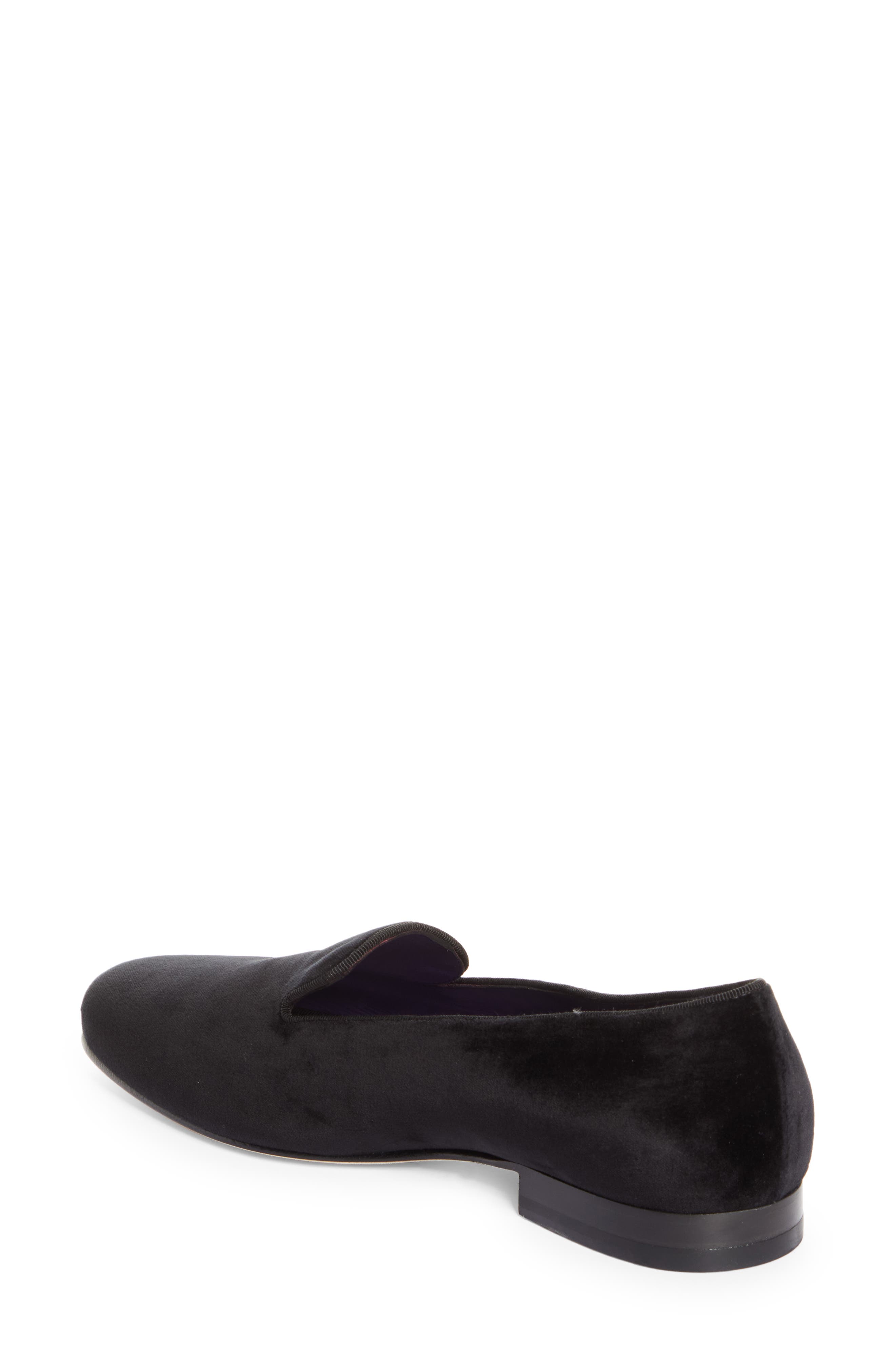 Ralph Lauren Purple Label Alonzo Smoking Slipper, Alternate, color, Black