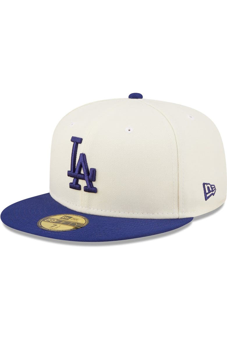 Men's New Era White/Royal Los Angeles Dodgers Cooperstown Collection 1981 World Series Chrome 59FIFTY Fitted Hat, Alternate, color, White