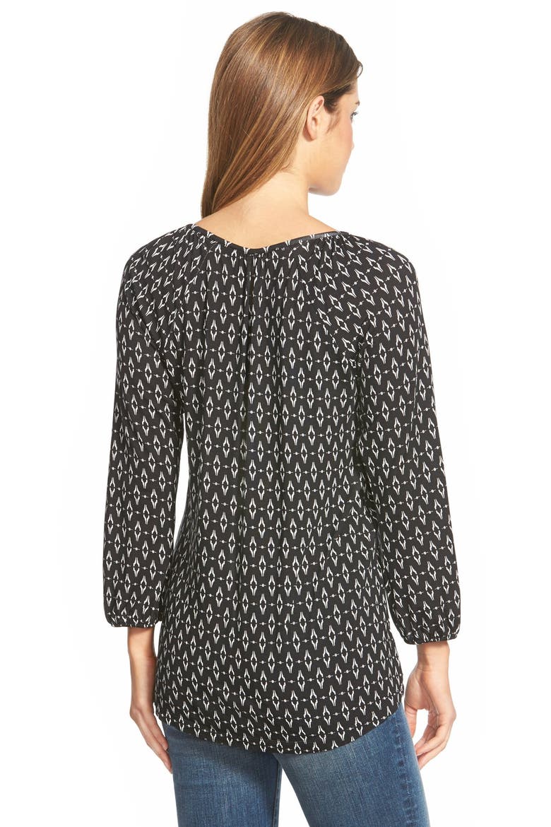 'Southwest Boho' Print Knit Top, Alternate, color, BLACK KAHLO