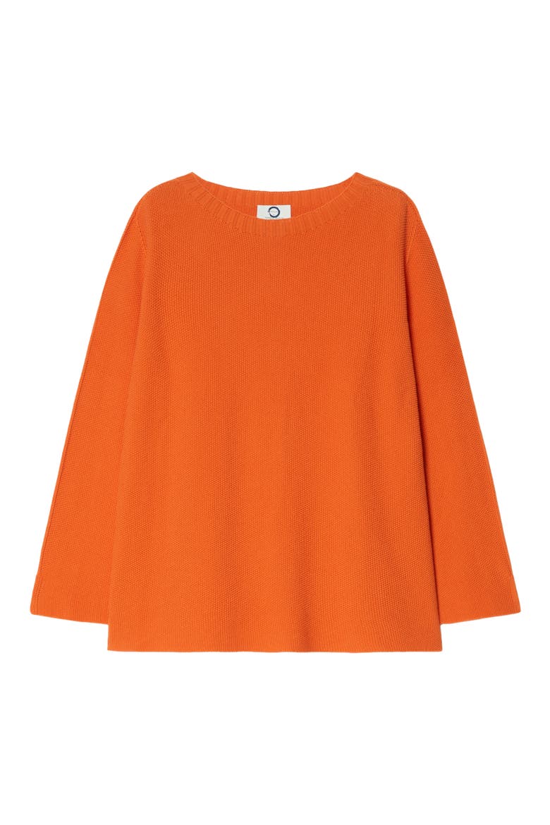 Vafelio Slit Cotton Sweater, Main, color, ORANGE
