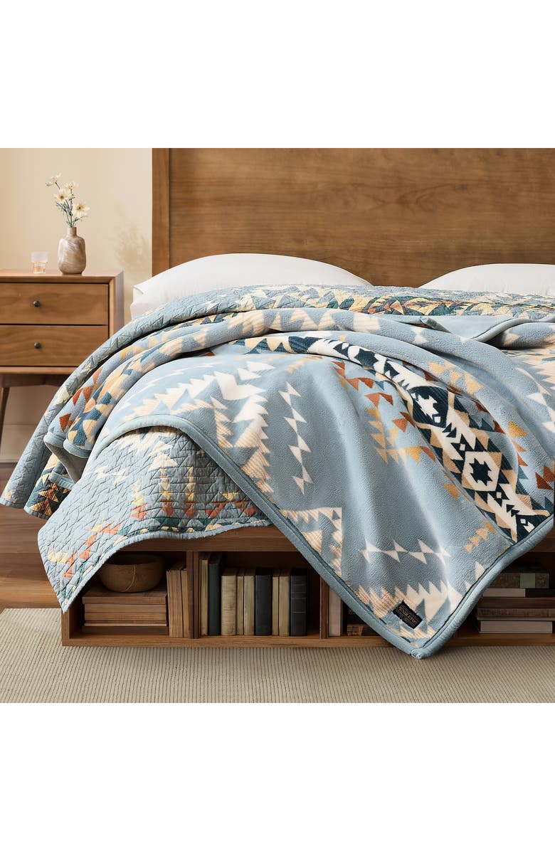 Pendleton Bridge Creek Fleece Throw Blanket, Alternate, color, Blue
