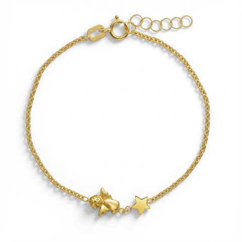 14k Polished Angel Chain Link Bracelet