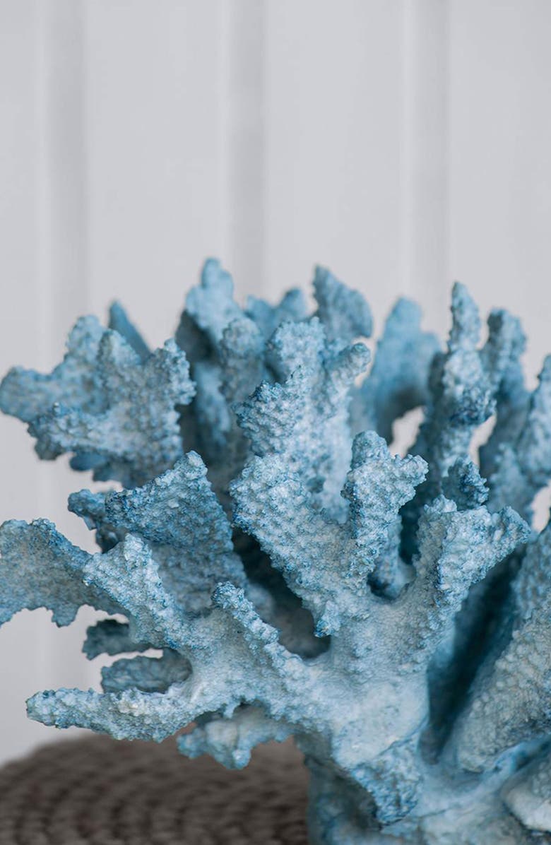 A & B Home Faux Coral Accent Decor, Alternate, color, Light Blue