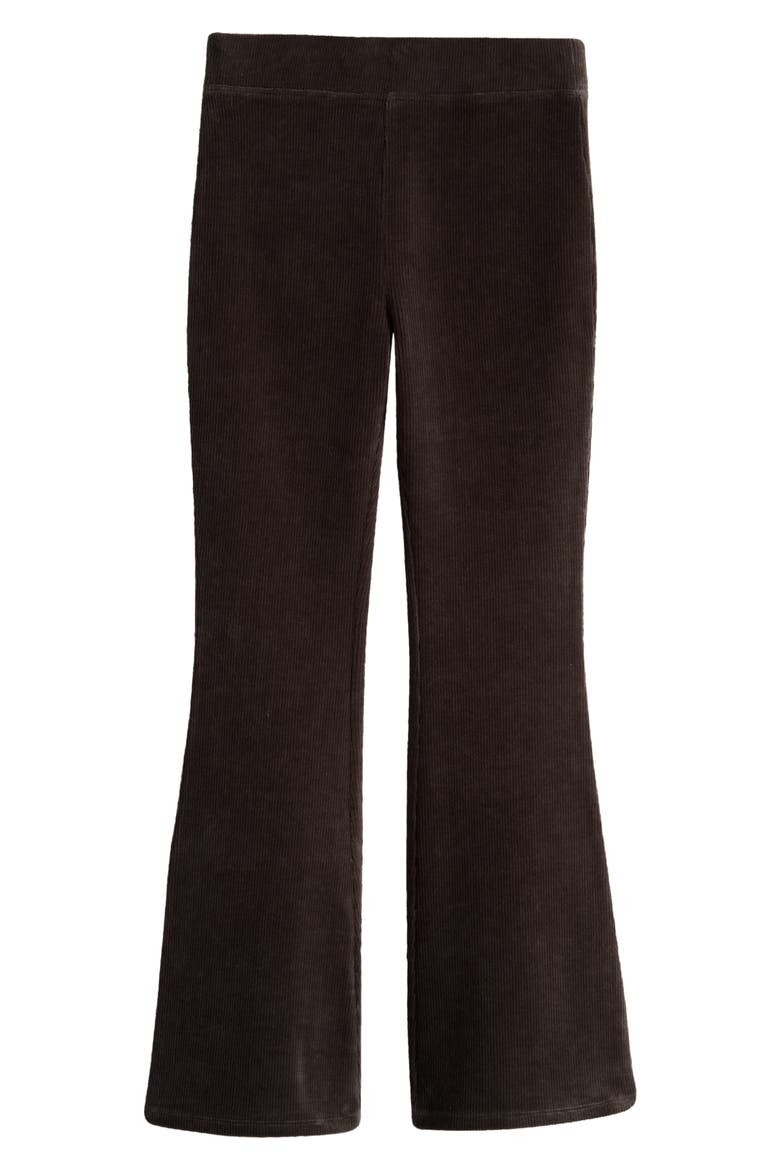 Kids' Pull-On Rib Flare Pants, Main, color, BLACK RAVEN