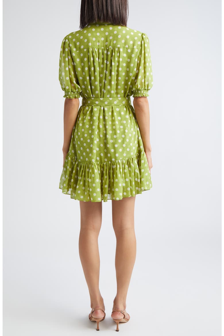 Camille Polka Dot Minidress, Alternate, color, PICKLE/IVORY