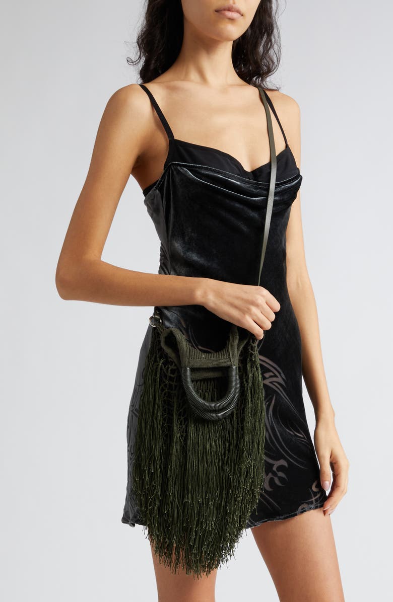 Petit Kouraj Mini Fringe Top Handle Bag, Alternate, color,