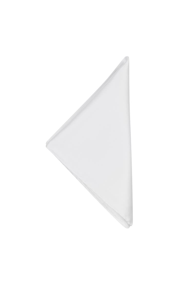 Men's Solid Satin Pocket Square, Alternate, color, WHITE
