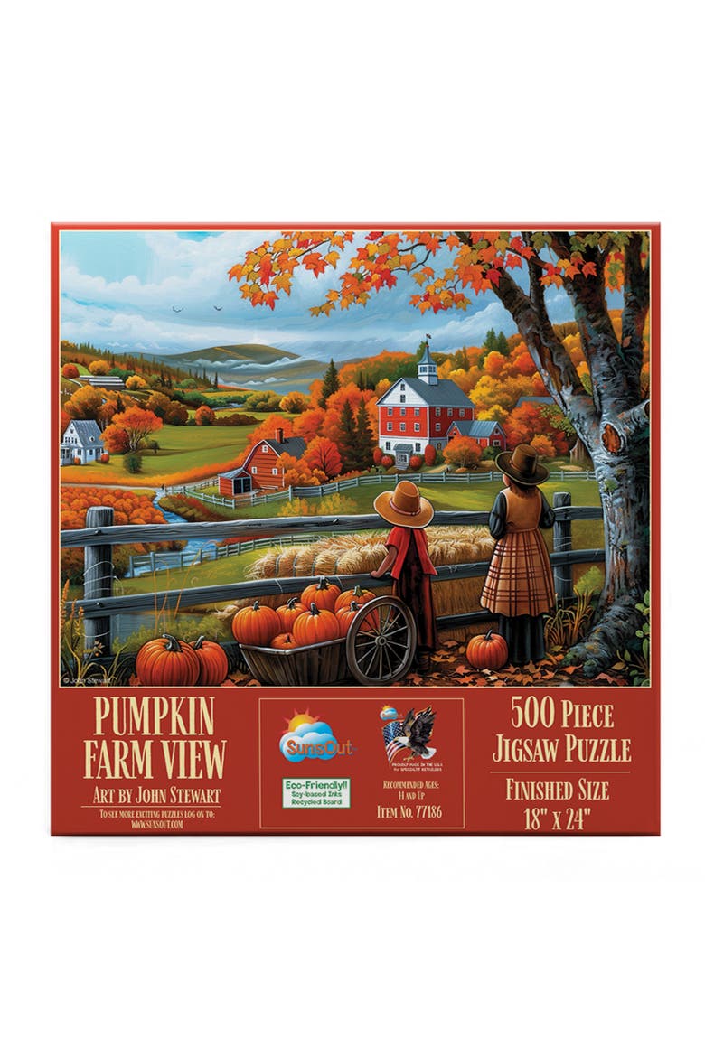 Pumpkin Farm View 500 piece Jigsaw Puzzle for Adults, Alternate, color, Multicolor