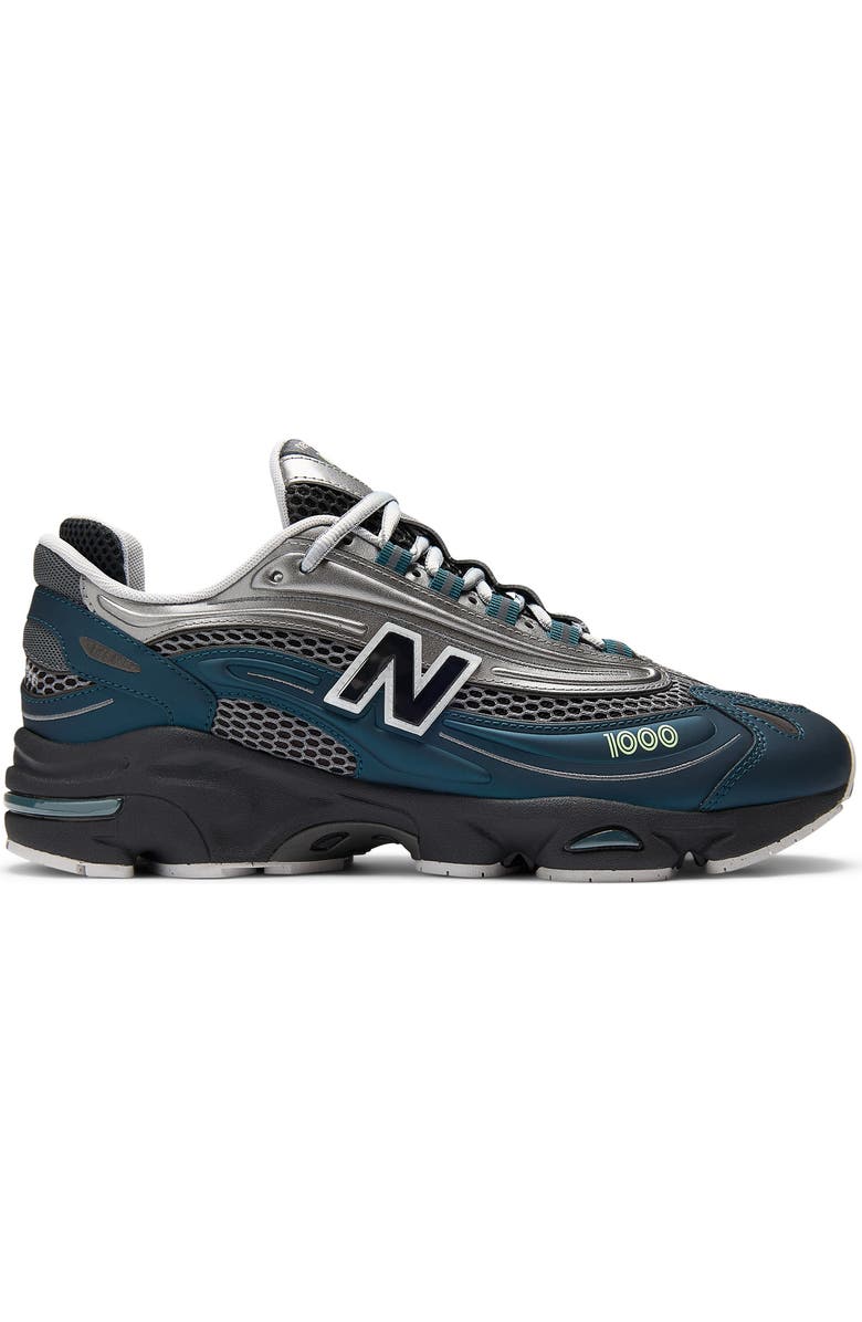 New Balance Gender Inclusive 1000 Sneaker, Alternate, color, Deep Ocean/ Dk Silver Metallic