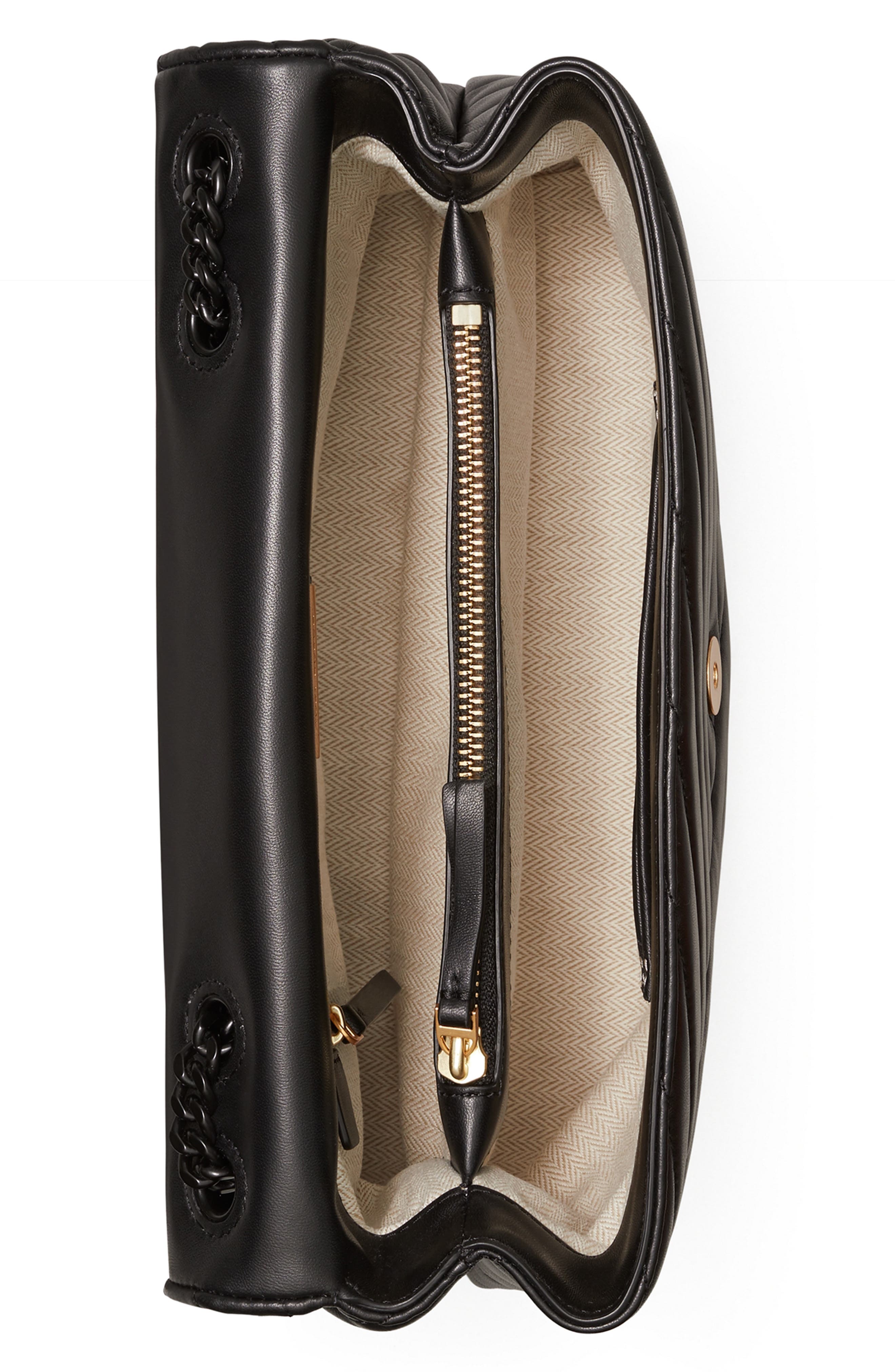 Tory Burch Kira Chevron Quilted Convertible Leather Crossbody Bag, Alternate, color, 