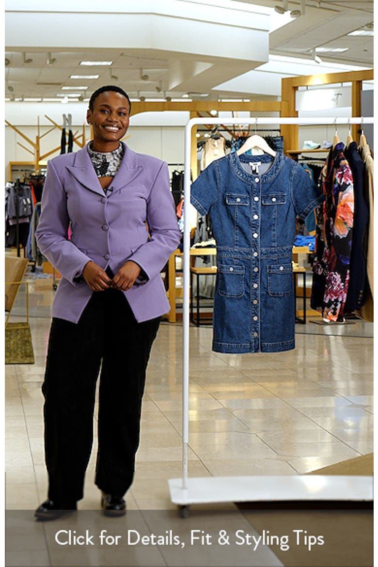 Kiya Snap Front Denim Mini Shirtdress video