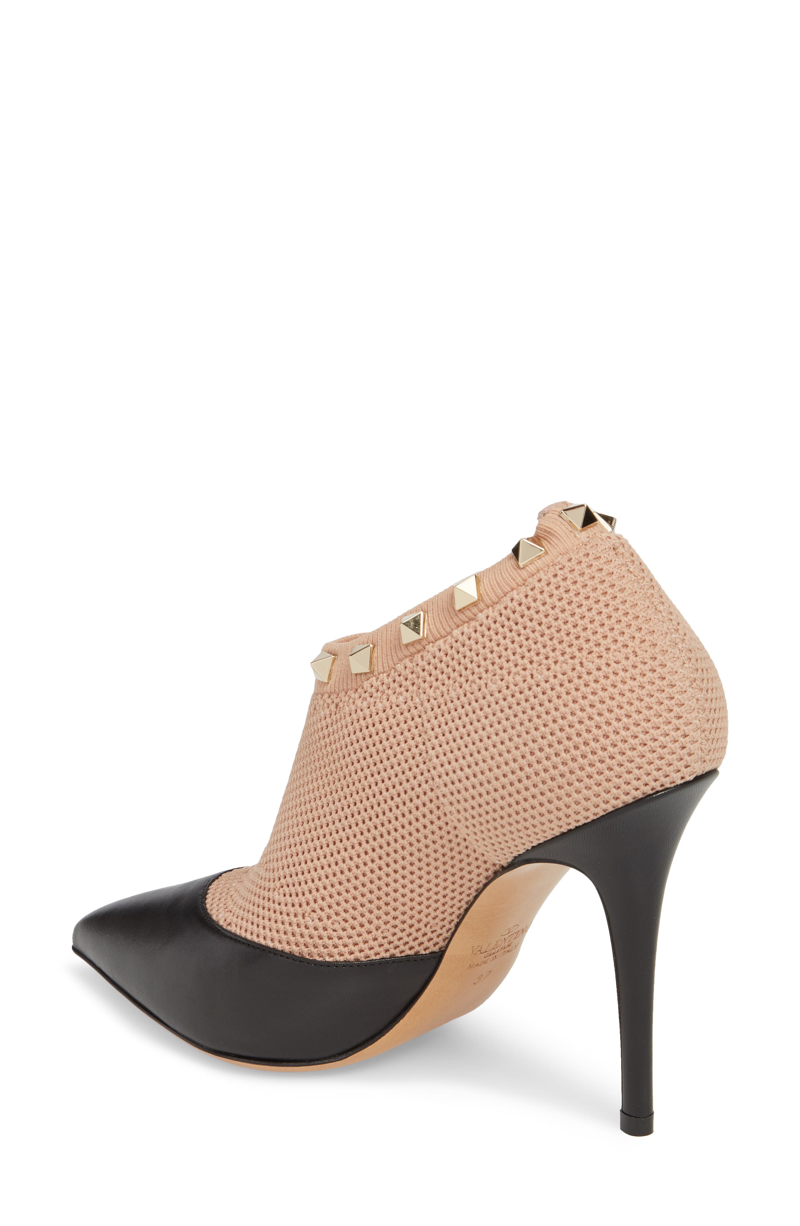 Valentino Garavani Rockstud Sock Bootie, Alternate, color, 