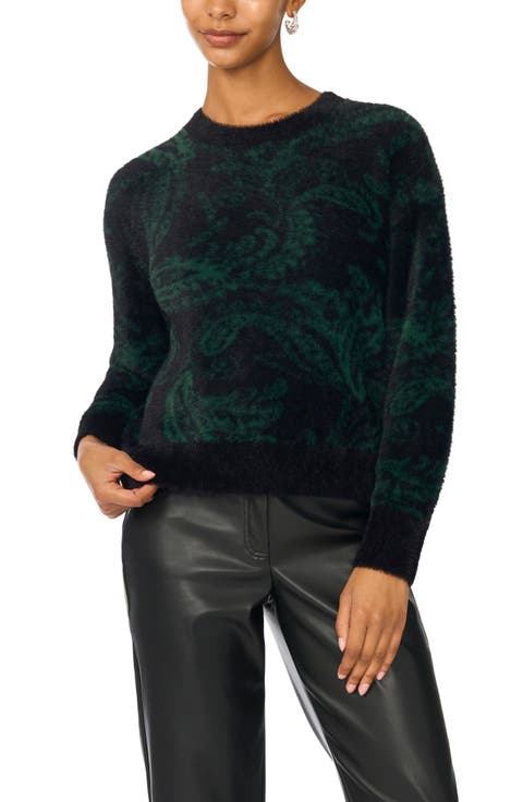 Paisley Eyelash Jacquard Sweater