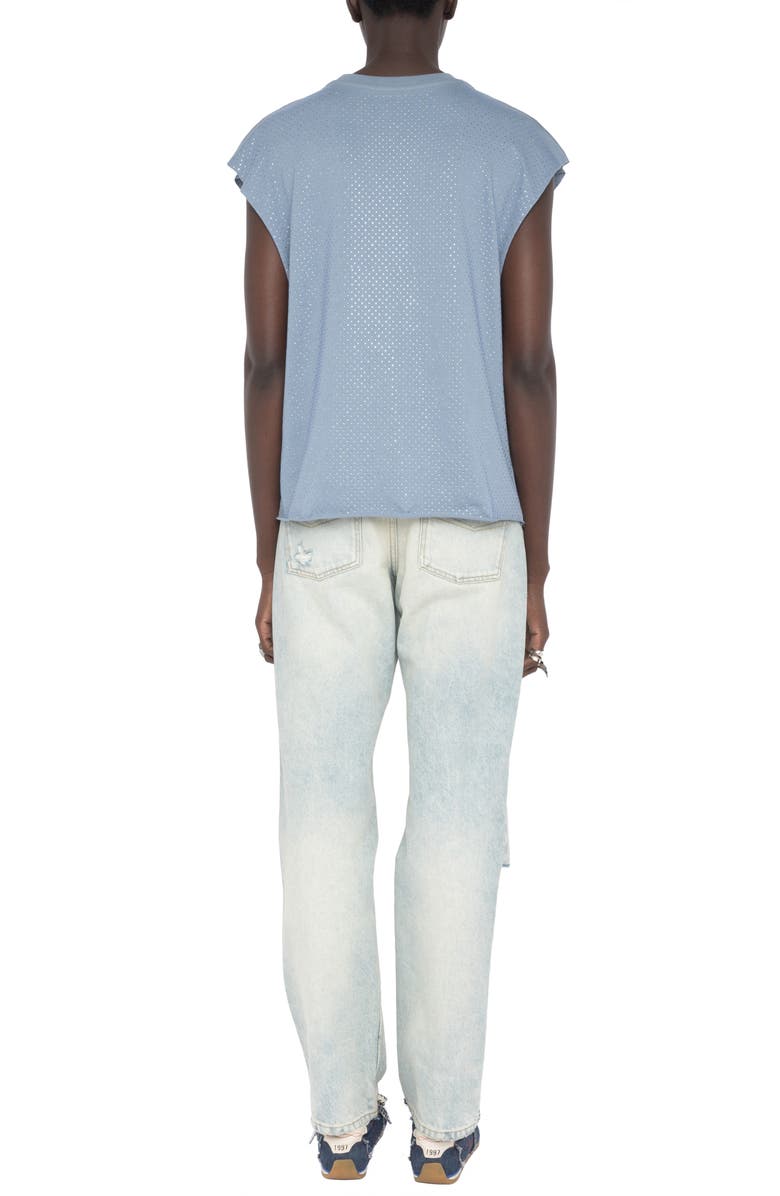 Zadig & Voltaire Cloe Strass Crystal Embellished Dolman Sleeve Top, Alternate, color, Sixtine