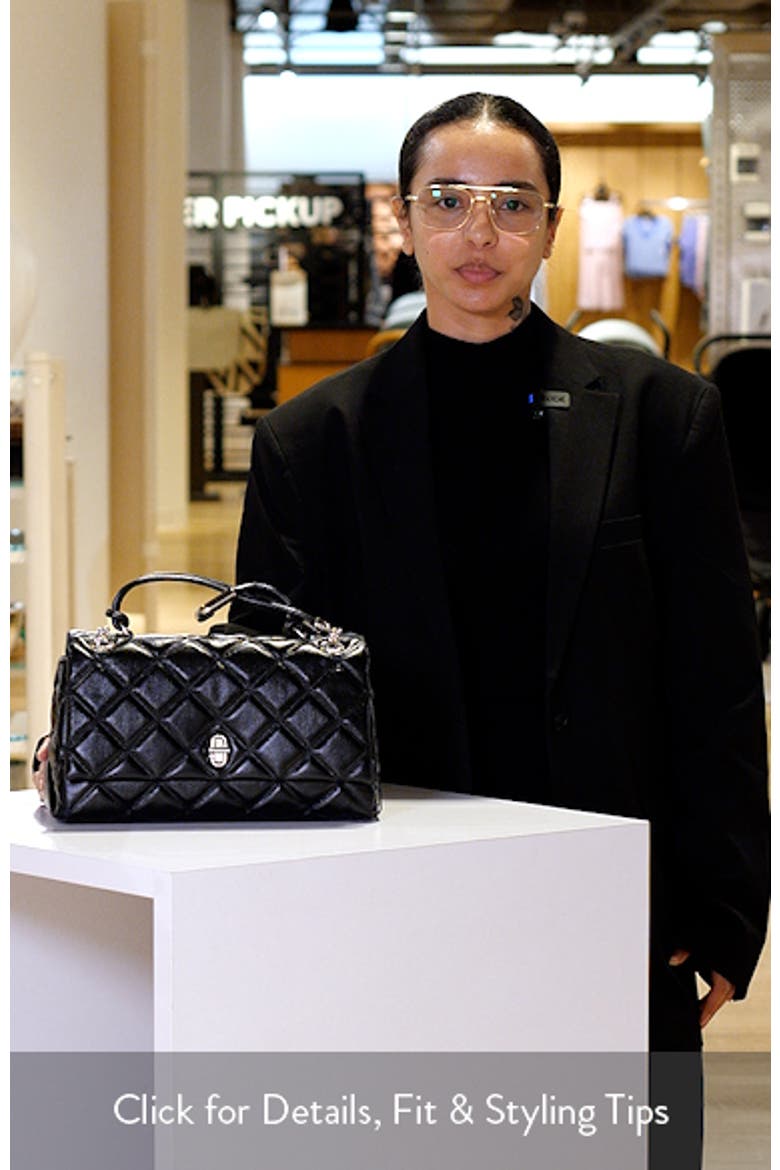 The Dual Chain Diamond Quilted Convertible Leather Shoulder Bag