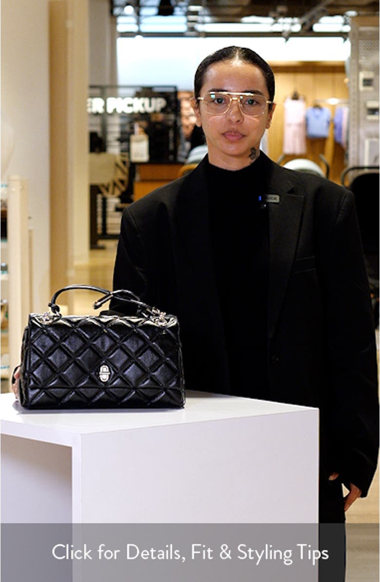 The Dual Chain Diamond Quilted Convertible Leather Shoulder Bag, sales video thumbnail