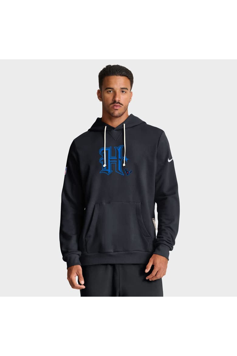 Men's Nike Navy Houston Texans  Sideline Offensive Set Play Performance Pullover Hoodie, Alternate, color, Navy