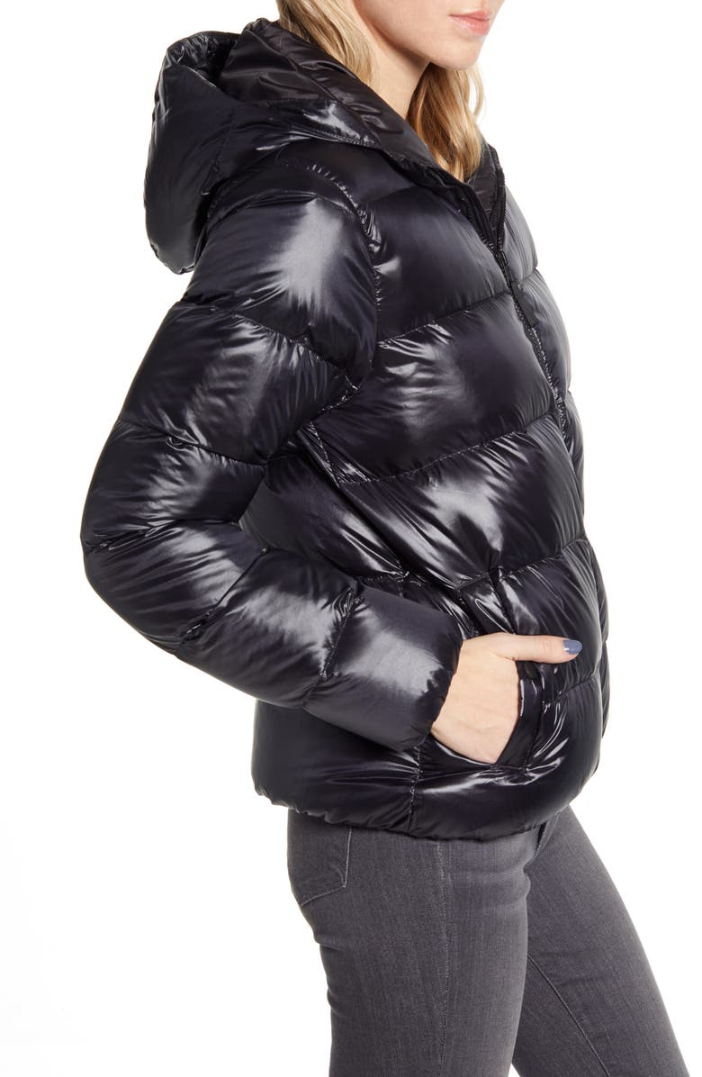 Patagonia Raven Rocks Durable Water Repellent Hooded Down Jacket, Alternate, color, 