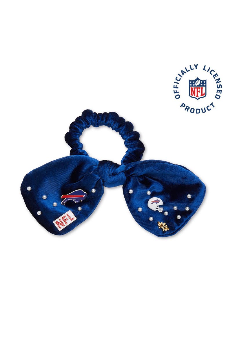 Lele Sadoughi Buffalo Bills Bow Scrunchie, Main, color, Buffalo Blue 400