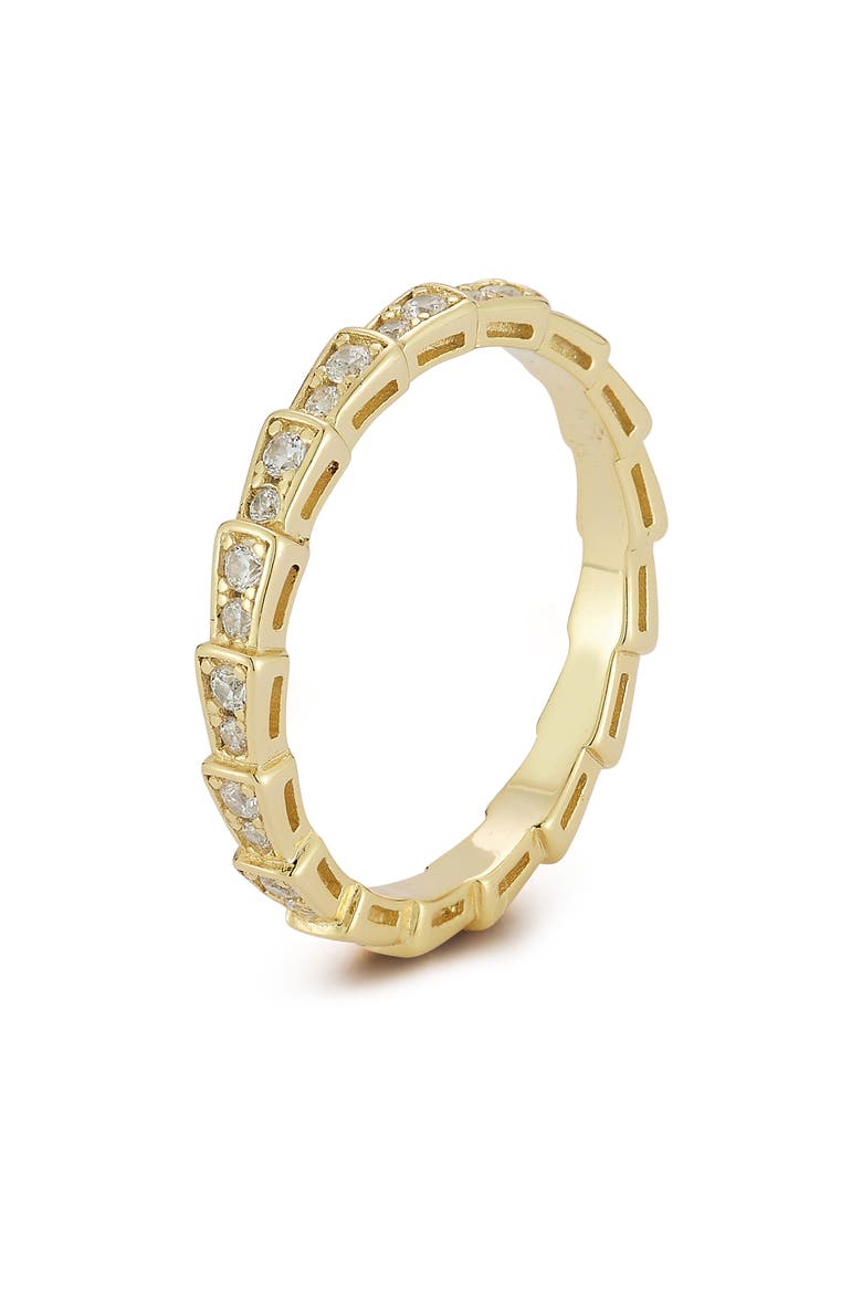 Cubic Zirconia Serpent Band Ring, Alternate, color, GOLD