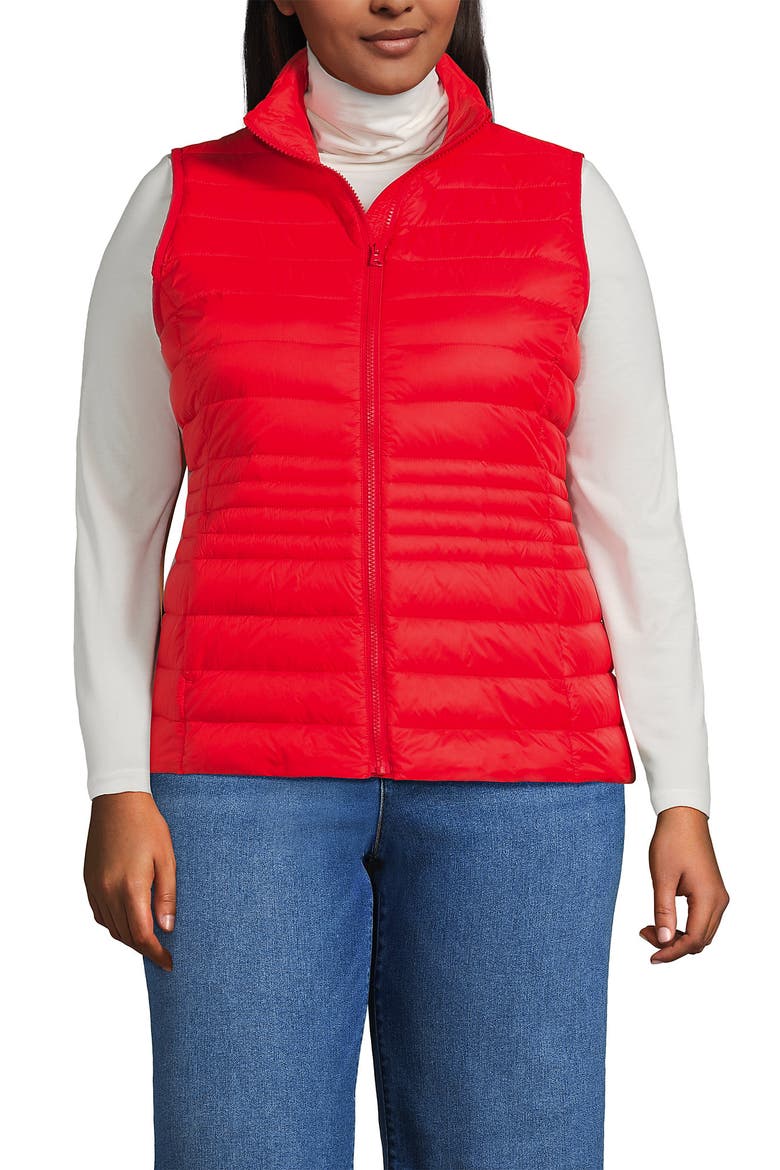 Wanderweight Packable Ultralight Down Vest, Main, color, Bright Cherry