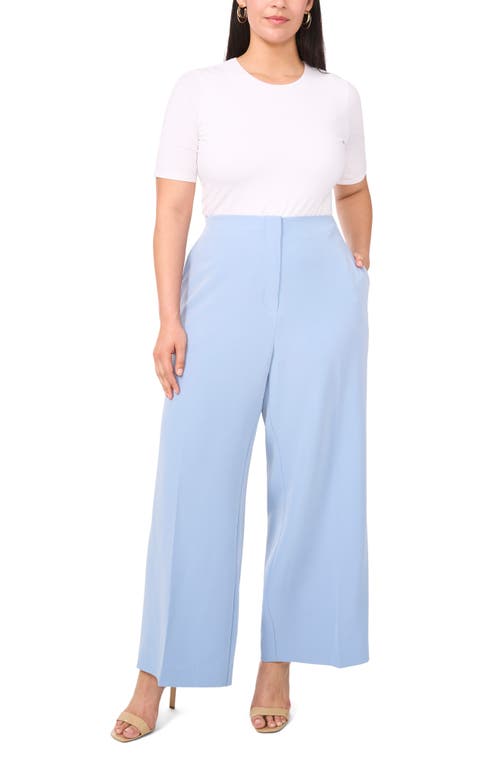 Vince Camuto Plus Size Clean-waist Wide-leg Trousers In Lake Breeze