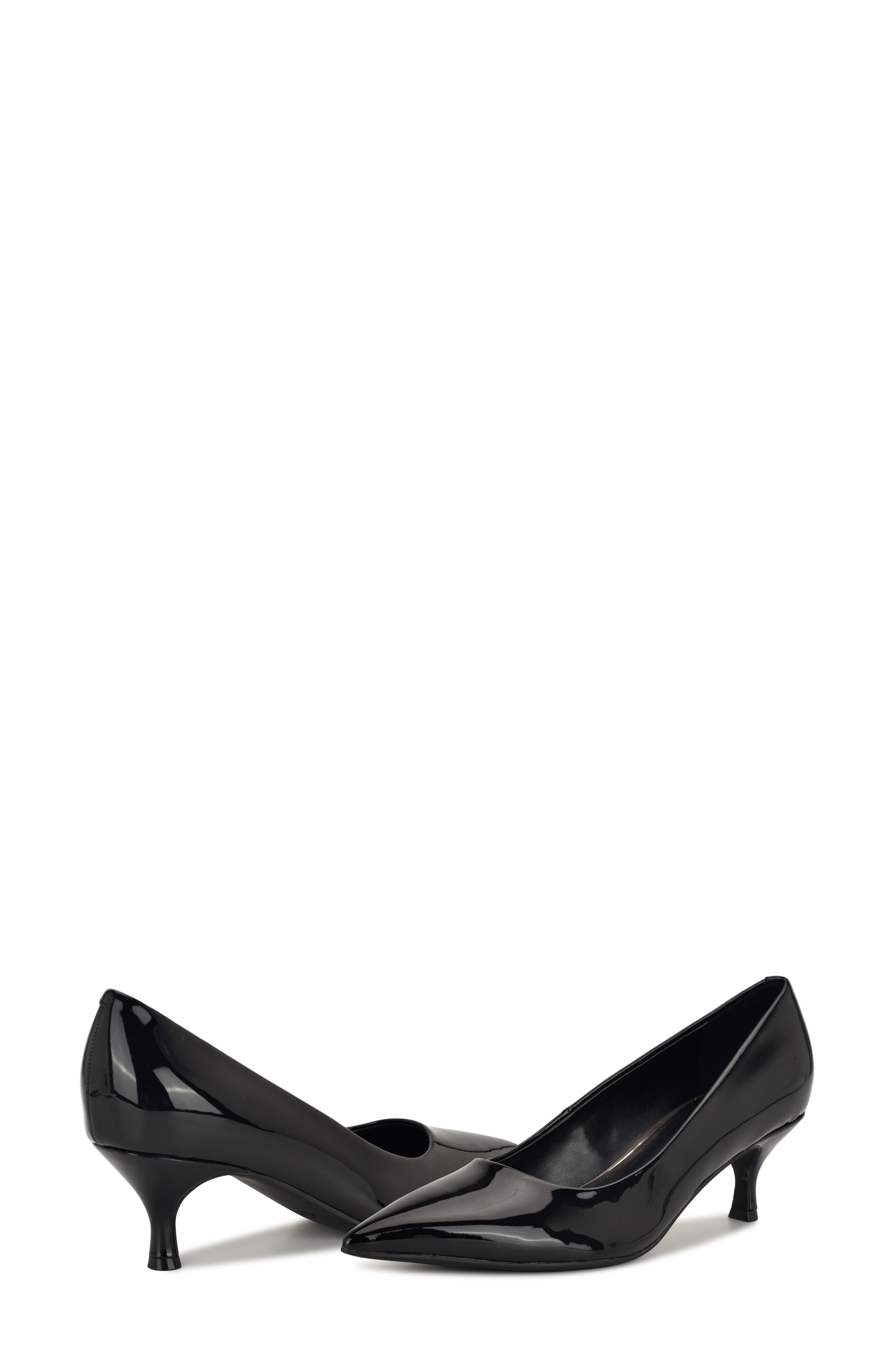 Nine West Sandas Pump, Alternate, color, Black Patent