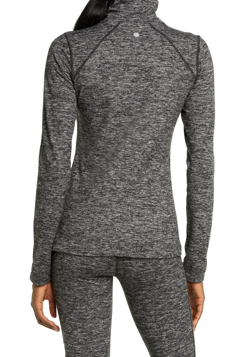 Zella Cozy Space Dye Tech Turtleneck Training Top, Alternate, color,