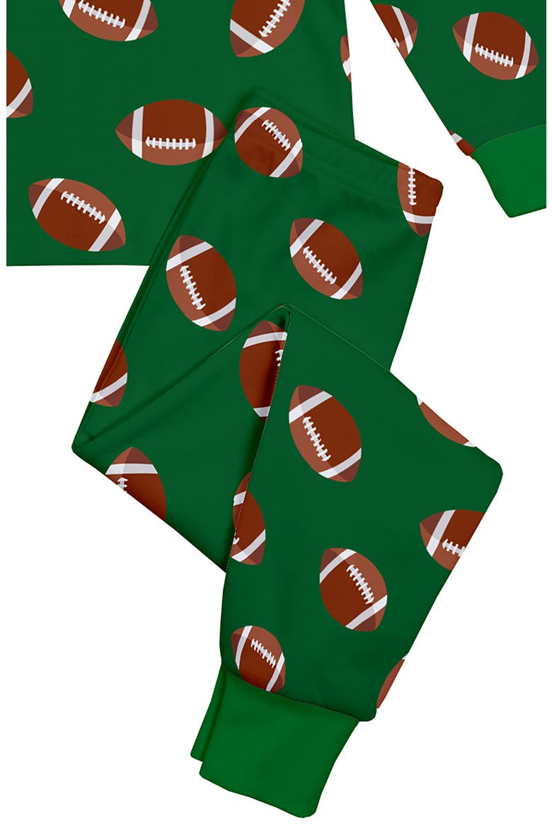 Loose Fit Classic Pajama 2-Piece Set, Alternate, color, Football