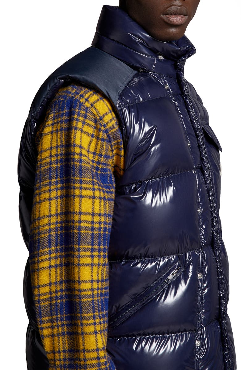 Moncler Karakorum Ripstop Convertible Down Jacket, Alternate, color, Navy