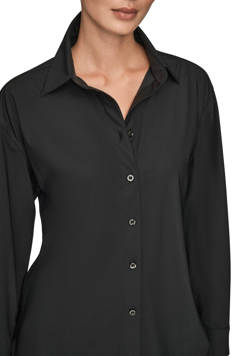 Donna Karan New York Front Button Shirt, Alternate, color, Black