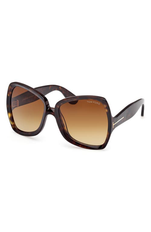 TOM FORD TOM FORD JERRY 60MM GRADIENT BUTTERFLY SUNGLASSES