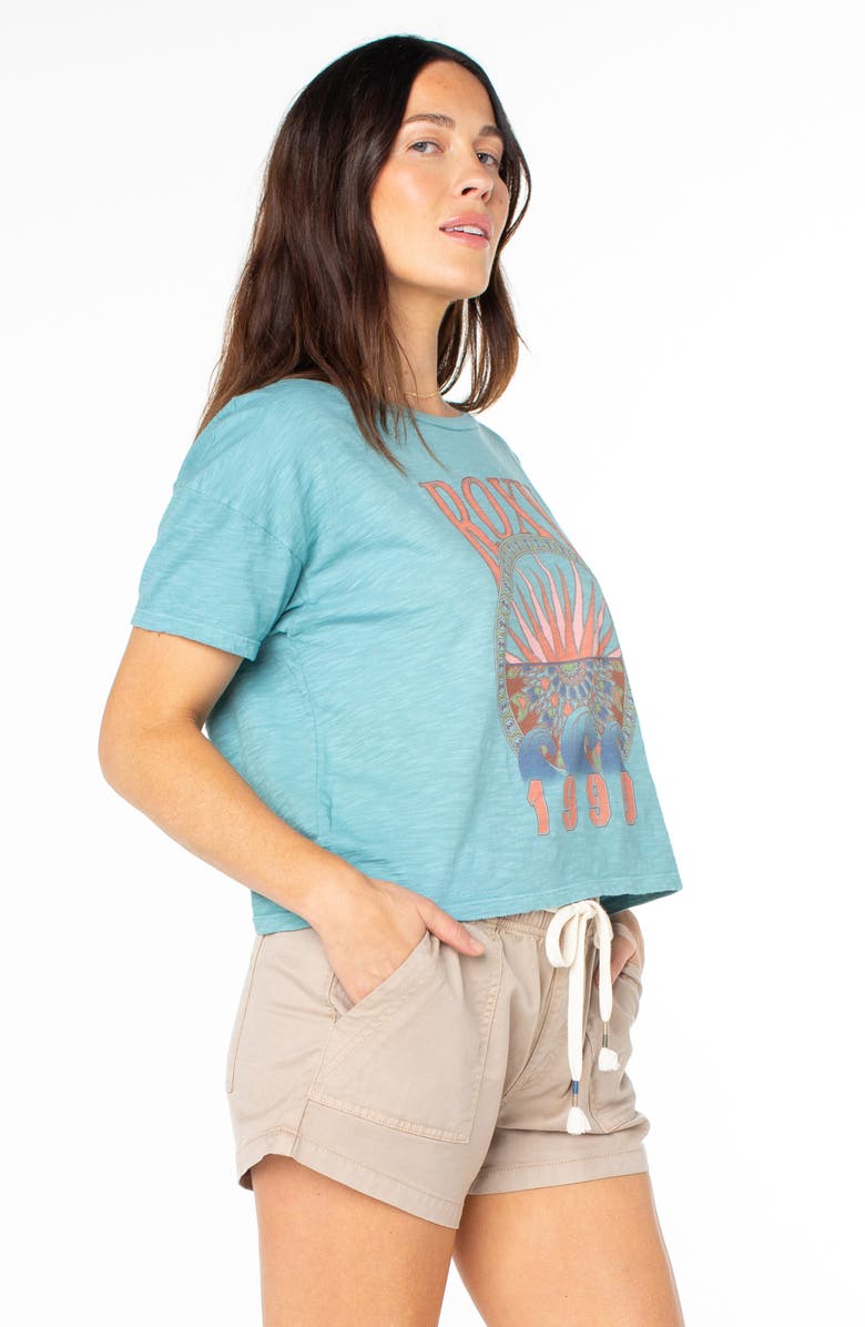 Roxy Surfs Up Logo Cotton Graphic T-Shirt, Alternate, color,