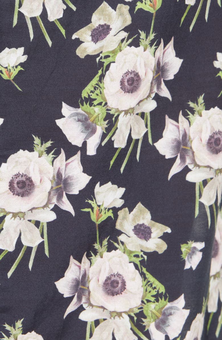 Adam Lippes Floral Asymmetrical Cotton & Silk Dress, Alternate, color,