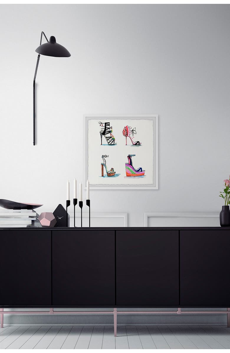 MARMONT HILL High Heels and Wedges Framed Painting Print - 12"x12", Main, color, 