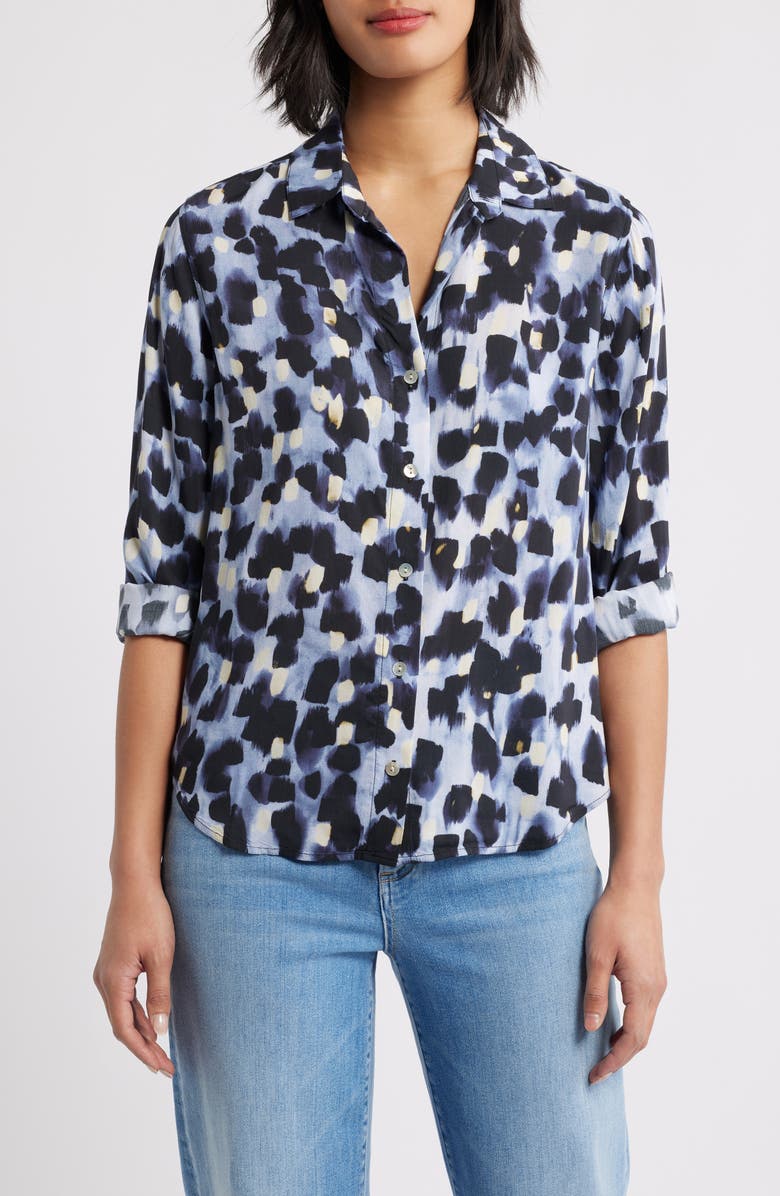 Cloth & Stone Classic Button-Up Shirt, Main, color, Indigo Lights