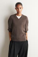 COS Sculpted Cashmere V-Neck Sweater